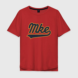 Мужская футболка оверсайз MKE - Milwaukee