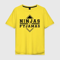 Футболка оверсайз мужская Ninjas In Pyjamas, цвет: желтый