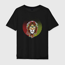Мужская футболка оверсайз Reggae Lion