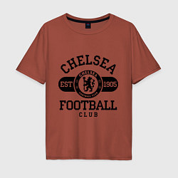 Футболка оверсайз мужская Chelsea Football Club, цвет: кирпичный