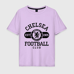 Футболка оверсайз мужская Chelsea Football Club цвета лаванда — фото 1