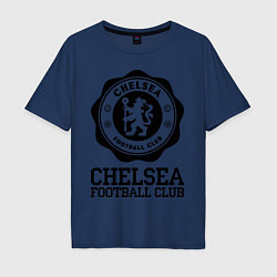 Футболка оверсайз мужская Chelsea FC: Emblem, цвет: тёмно-синий