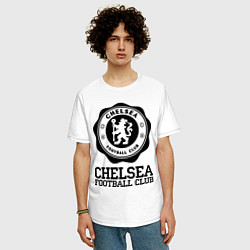 Футболка оверсайз мужская Chelsea FC: Emblem, цвет: белый — фото 2