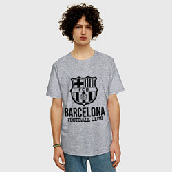 Футболка оверсайз мужская Barcelona FC, цвет: меланж — фото 2