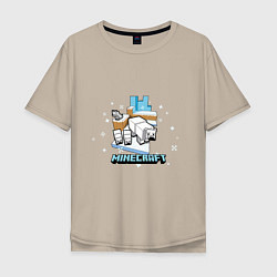 Мужская футболка оверсайз Майнкрафт Белые медведи
