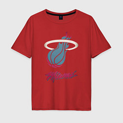Футболка оверсайз мужская Miami Heat, цвет: красный