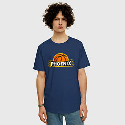 Футболка оверсайз мужская Phoenix Basketball, цвет: тёмно-синий — фото 2