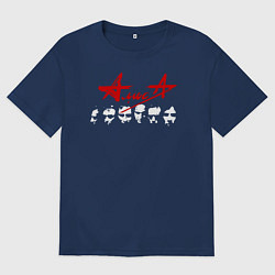 Футболка оверсайз мужская Группа Алиса, цвет: тёмно-синий