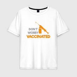 Мужская футболка оверсайз Vaccinated