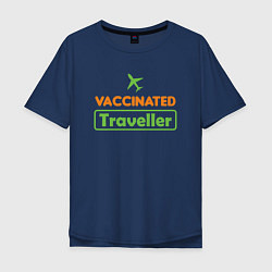 Мужская футболка оверсайз Вакцинированный турист