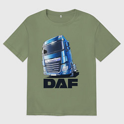 Мужская футболка оверсайз Daf Truck