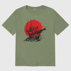 Мужская футболка оверсайз Самурай