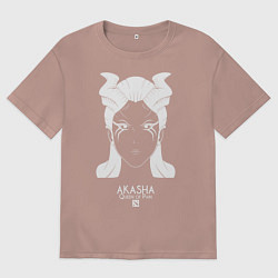 Футболка оверсайз мужская Акаша из Доты 2, цвет: пыльно-розовый