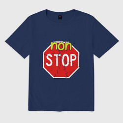 Футболка оверсайз мужская Non stop, цвет: тёмно-синий
