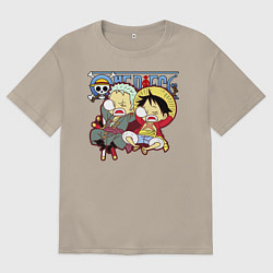 Мужская футболка оверсайз Малыши Зоро и Луффи One Piece