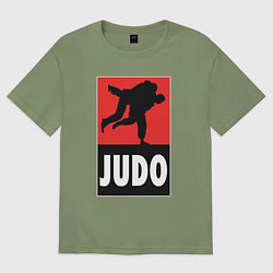 Футболка оверсайз мужская Judo, цвет: авокадо