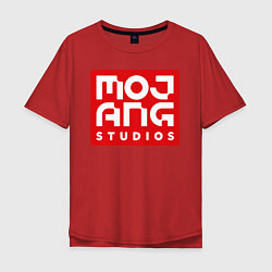 Футболка оверсайз мужская Mojang Studios, цвет: красный