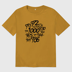 Футболка оверсайз мужская Ghoul 1000-7, цвет: горчичный