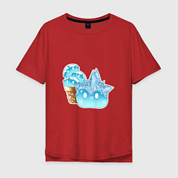 Мужская футболка оверсайз Мороженко-слайм