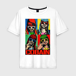 Футболка оверсайз мужская KURT COBAIN, цвет: белый