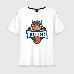 Мужская футболка оверсайз Tiger Basketball