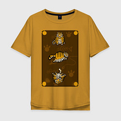 Мужская футболка оверсайз Три тигра