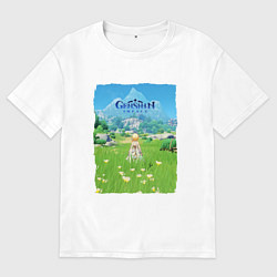 Мужская футболка оверсайз Genshin Impact Геншин Импакт Poster