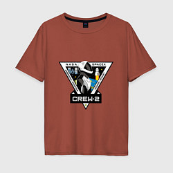 Мужская футболка оверсайз SPACE X CREW-2