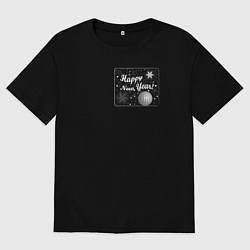 Футболка оверсайз мужская New Years Eve, цвет: черный