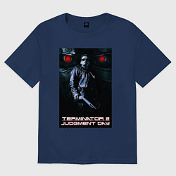 Футболка оверсайз мужская Terminator JD, цвет: тёмно-синий