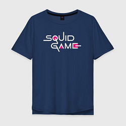 Футболка оверсайз мужская Squid Game: Logo, цвет: тёмно-синий