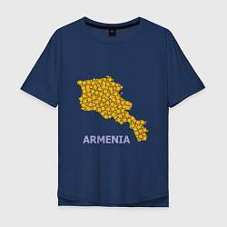 Футболка оверсайз мужская Golden Armenia, цвет: тёмно-синий