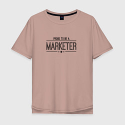 Мужская футболка оверсайз Горд быть маркетологом