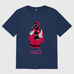 Мужская футболка оверсайз Игра в кальмара - милый котик