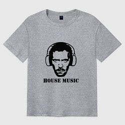 Футболка оверсайз мужская Dr House music, цвет: меланж