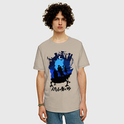 Футболка оверсайз мужская Ходячий Замок Хаула, цвет: миндальный — фото 2