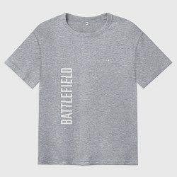 Мужская футболка оверсайз BATTLEFIELD 2042 БЕЛЫЙ ЛОГОТИП