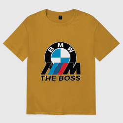 Футболка оверсайз мужская BMW BOSS, цвет: горчичный