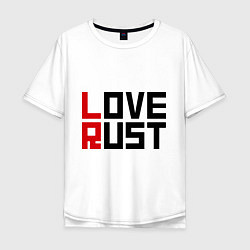 Футболка оверсайз мужская Love Rust, цвет: белый