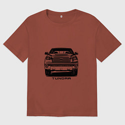 Футболка оверсайз мужская Тойота Тундра, цвет: кирпичный