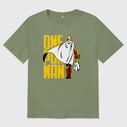 Мужская футболка оверсайз Сайтама возвращается из супермаркета One Punch-Man