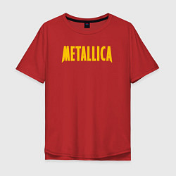 Мужская футболка оверсайз Новая надпись Металлики