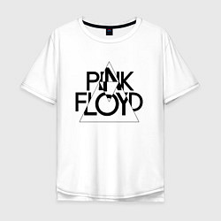 Футболка оверсайз мужская PINK FLOYD LOGO ПИНК ФЛОЙД, цвет: белый