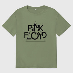 Мужская футболка оверсайз PINK FLOYD LOGO ПИНК ФЛОЙД