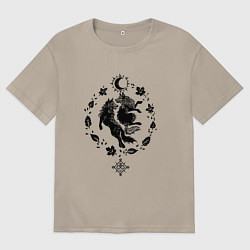 Мужская футболка оверсайз Волки из легенд