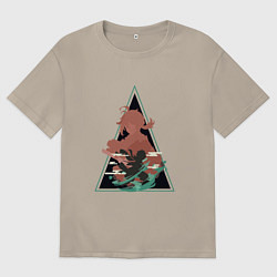 Мужская футболка оверсайз Genshin Impact KazuhaКадзуха