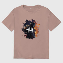 Мужская футболка оверсайз DEAD BY DAYLIGHT LOGO HUNTER ОХОТНИК DBD