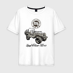 Мужская футболка оверсайз Toyota Land Cruiser FJ 40 off-road vehicle