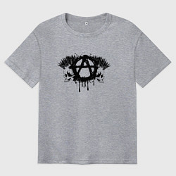 Футболка оверсайз мужская Анархия,, цвет: меланж