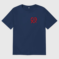 Футболка оверсайз мужская Анархия anarchy, цвет: тёмно-синий